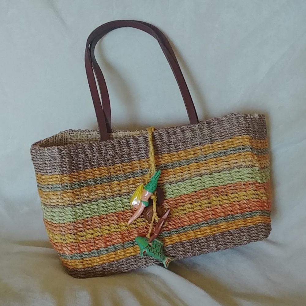 Alma Tonutti grass woven handbag